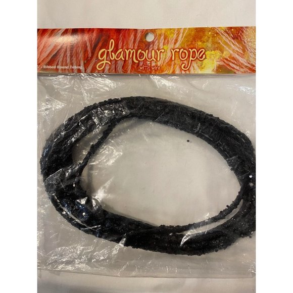 Glamour Rope | Holiday | Halloween Glamour Rope Black Bendable Wired ...